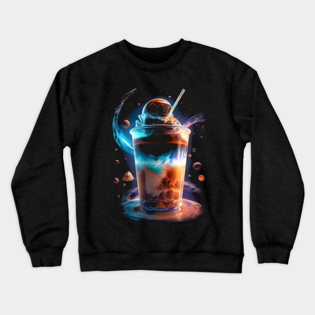 Ice Coffee in Space Crewneck Sweatshirt by Ravenglow